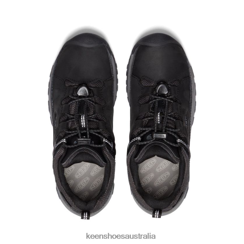 KEEN Footwear TLDLTR842 Black/Steel Grey Targhee Waterproof Shoe Big Kids