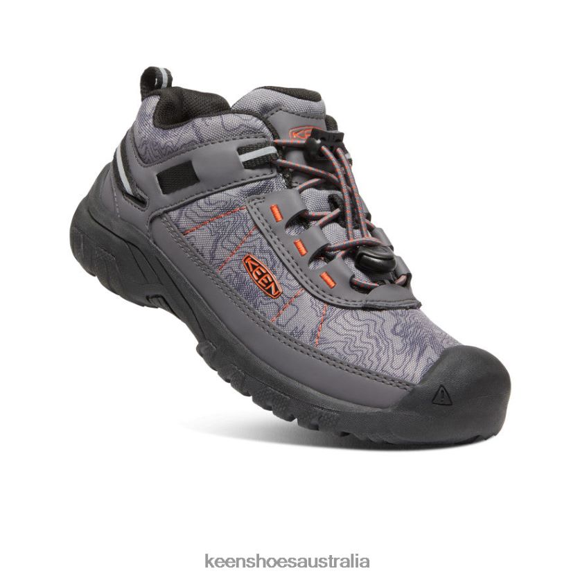 KEEN Footwear TLDLTR867 Magnet/Scarlet Ibis Targhee Sport Vent Shoe Big Kids