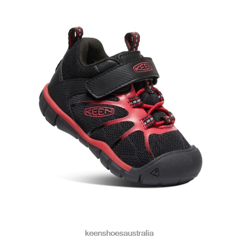 KEEN Footwear TLDLTR885 Black/Red Carpet Chandler 2 CNX Sneaker Toddlers