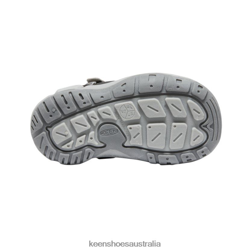 KEEN Footwear TLDLTR890 Steel Grey/Safety Orange Knotch Hollow Sneaker Little Kids
