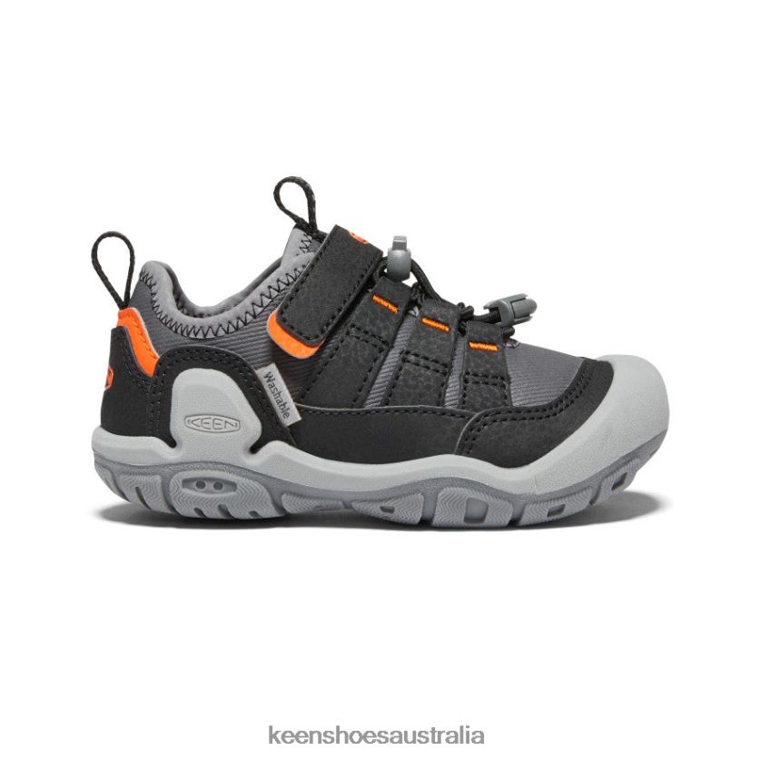 KEEN Footwear TLDLTR908 Steel Grey/Safety Orange Knotch Hollow Sneaker Big Kids