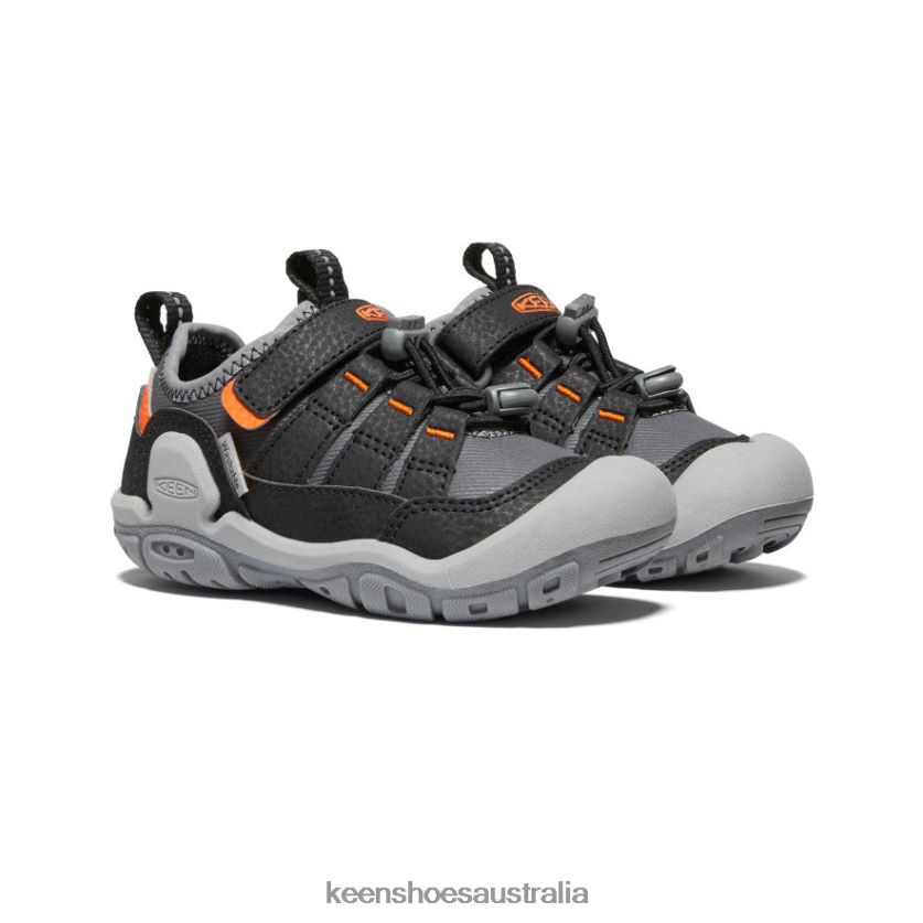 KEEN Footwear TLDLTR908 Steel Grey/Safety Orange Knotch Hollow Sneaker Big Kids