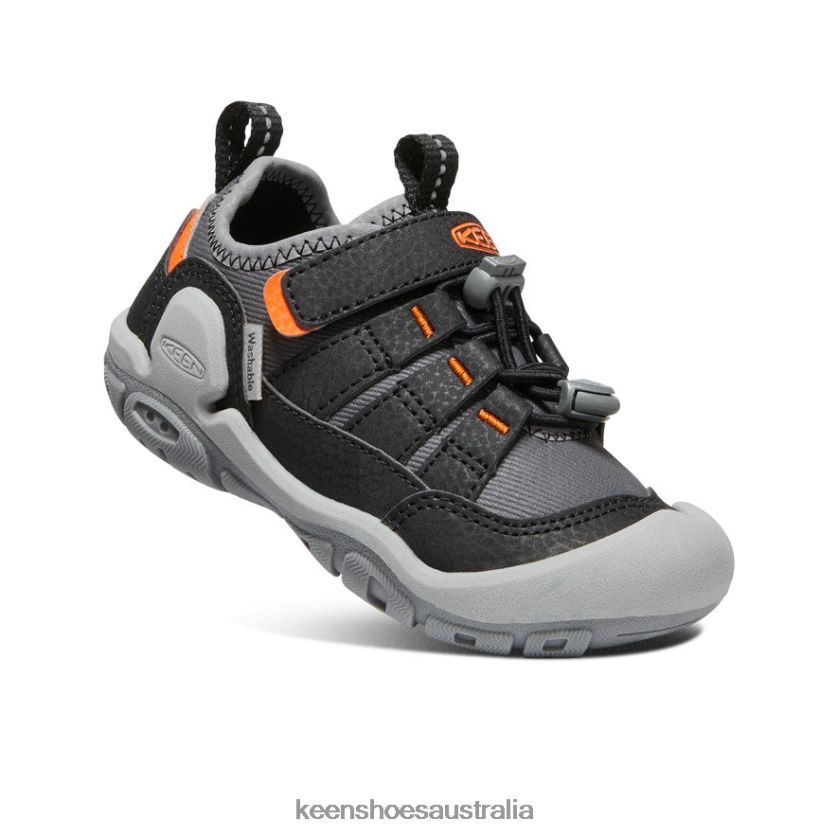 KEEN Footwear TLDLTR908 Steel Grey/Safety Orange Knotch Hollow Sneaker Big Kids