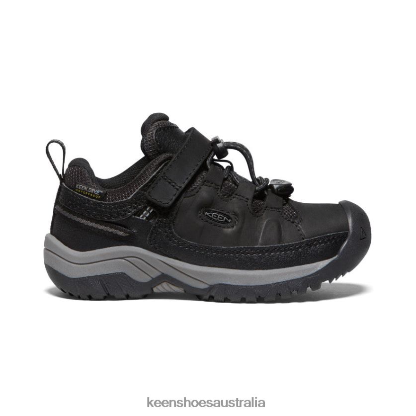 KEEN Footwear TLDLTR912 Black/Steel Grey Targhee Waterproof Shoe Little Kids
