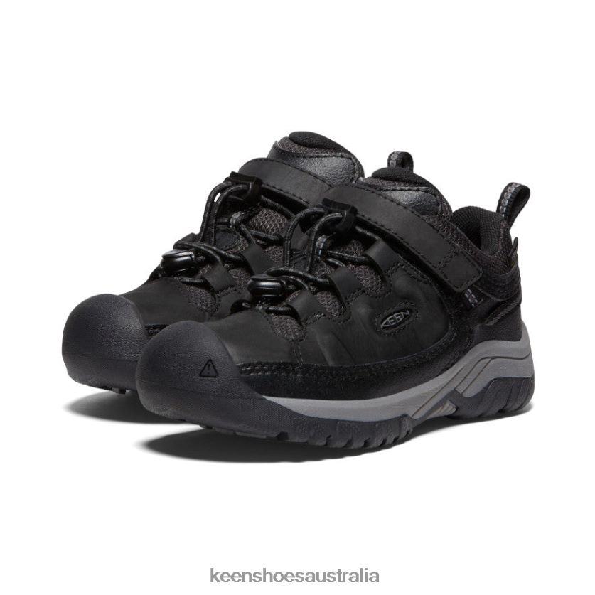 KEEN Footwear TLDLTR912 Black/Steel Grey Targhee Waterproof Shoe Little Kids