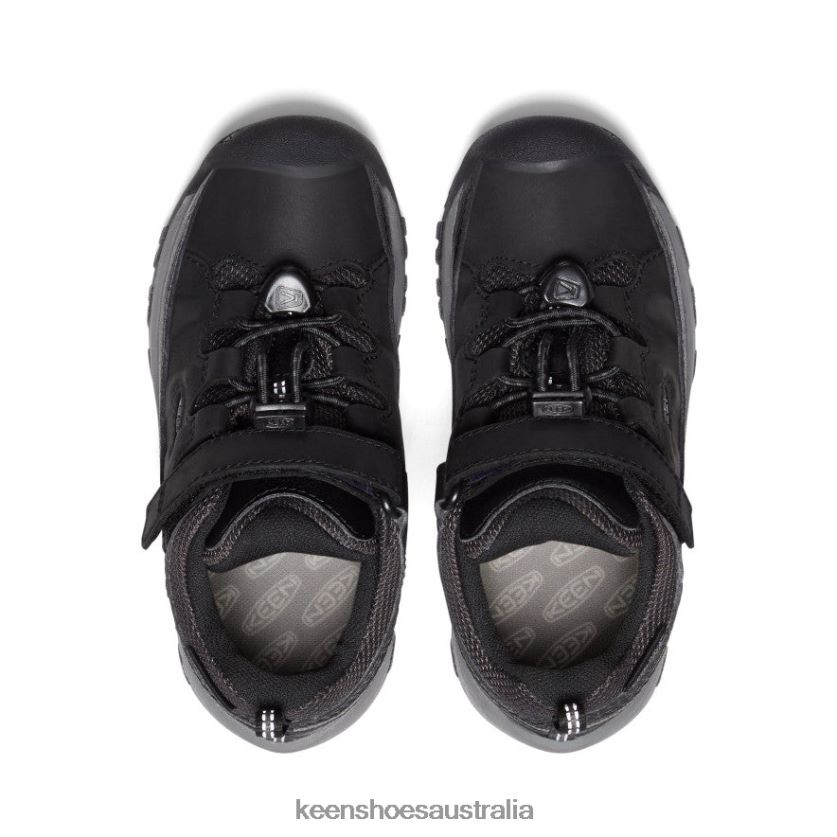 KEEN Footwear TLDLTR912 Black/Steel Grey Targhee Waterproof Shoe Little Kids