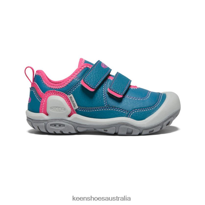 KEEN Footwear TLDLTR942 Blue Coral/Pink Peacock Knotch Hollow Double Strap Sneaker Little Kids