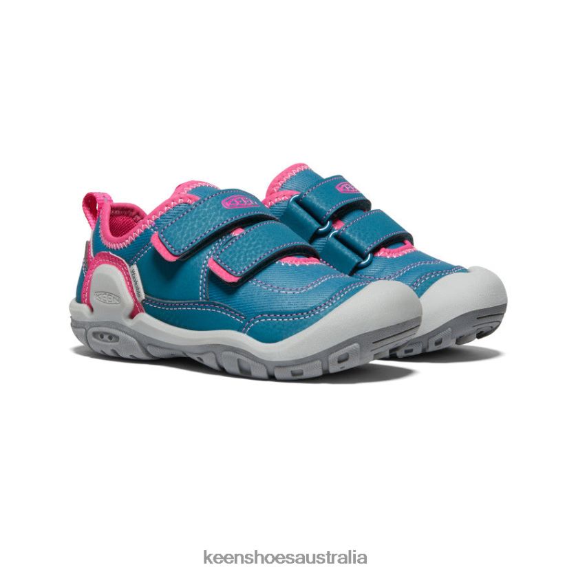 KEEN Footwear TLDLTR942 Blue Coral/Pink Peacock Knotch Hollow Double Strap Sneaker Little Kids