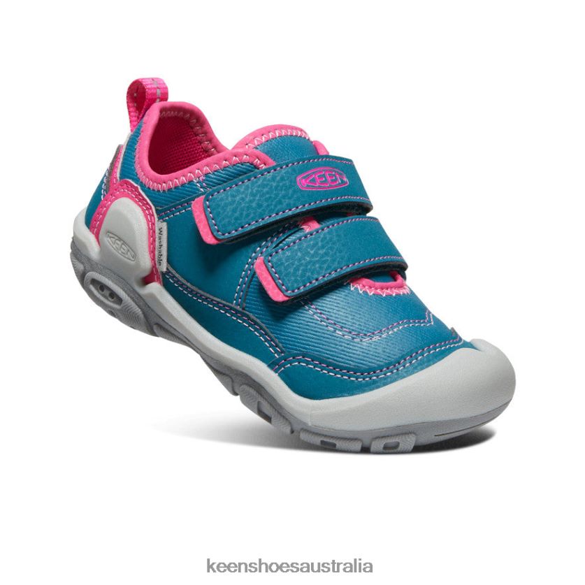 KEEN Footwear TLDLTR942 Blue Coral/Pink Peacock Knotch Hollow Double Strap Sneaker Little Kids