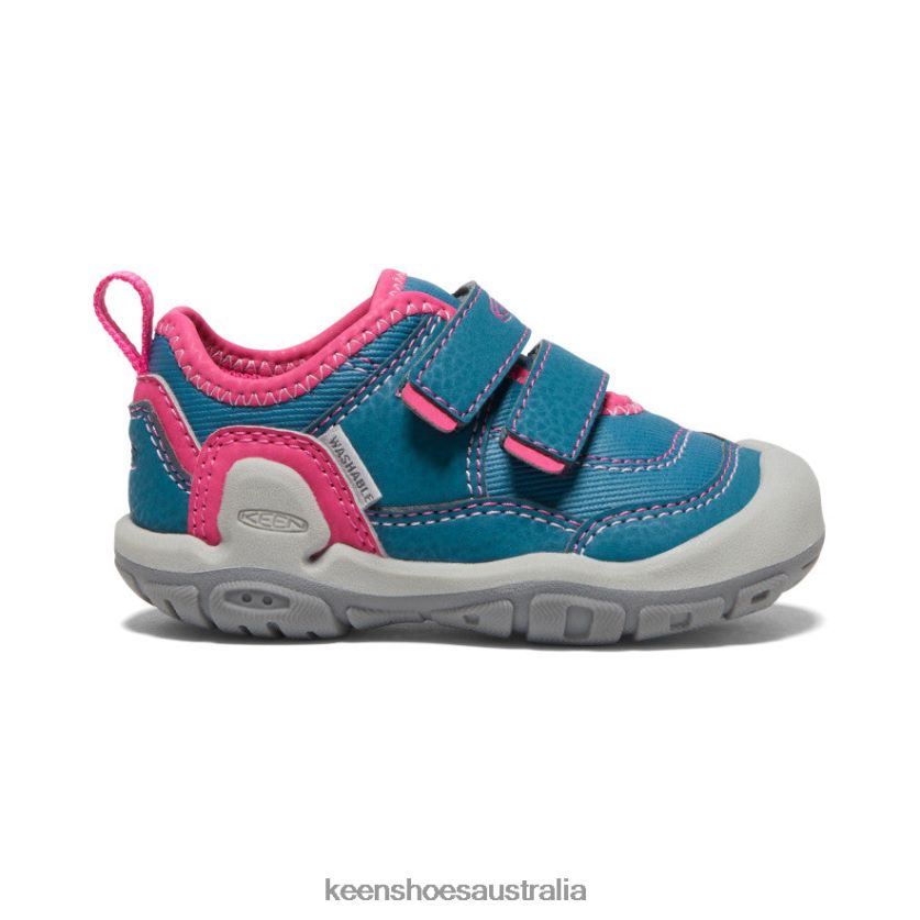 KEEN Footwear TLDLTR959 Blue Coral/Pink Peacock Knotch Hollow Double Strap Sneaker Toddlers