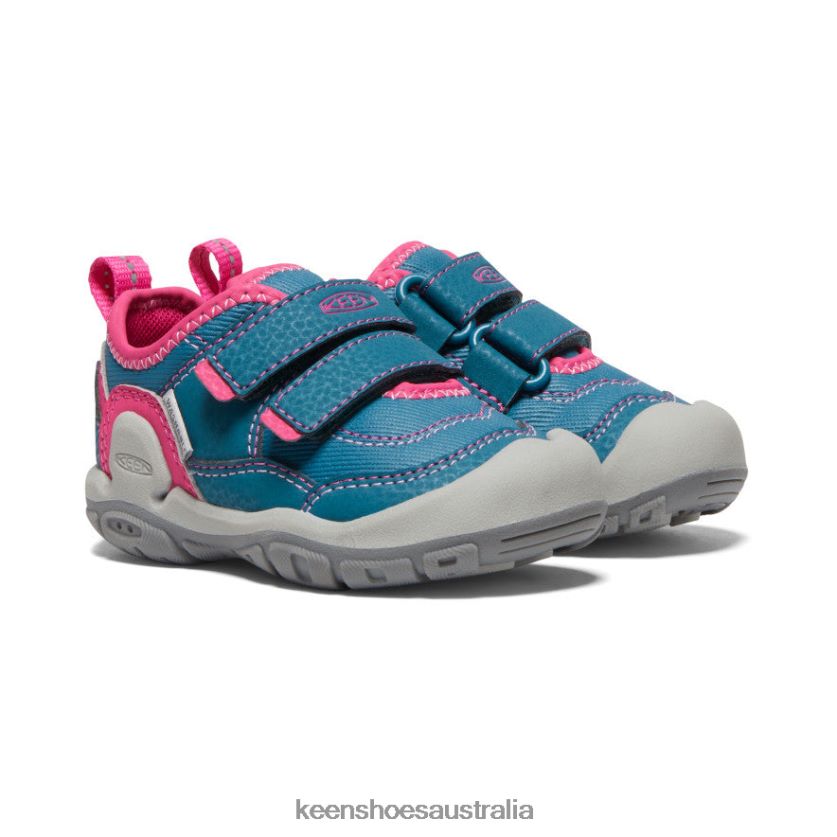 KEEN Footwear TLDLTR959 Blue Coral/Pink Peacock Knotch Hollow Double Strap Sneaker Toddlers