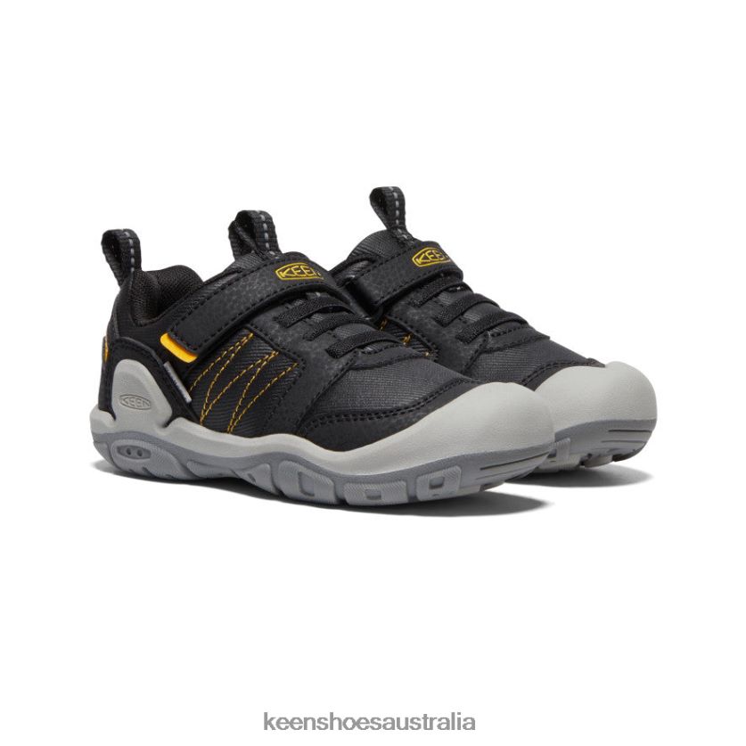 KEEN Footwear TLDLTR971 Black/Yellow Knotch Peak Sneaker Little Kids