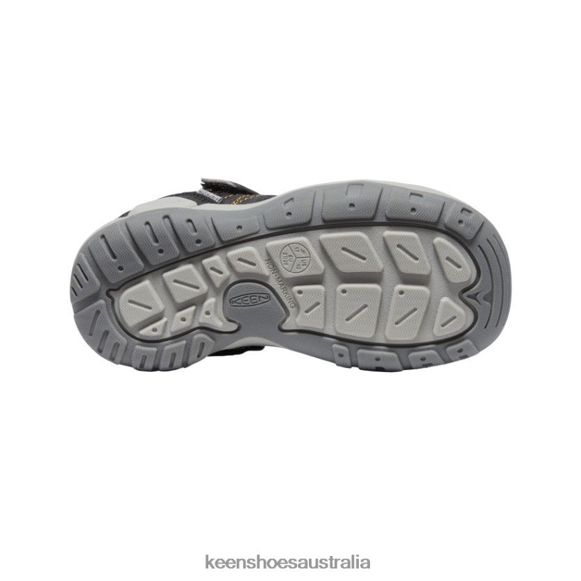 KEEN Footwear TLDLTR971 Black/Yellow Knotch Peak Sneaker Little Kids