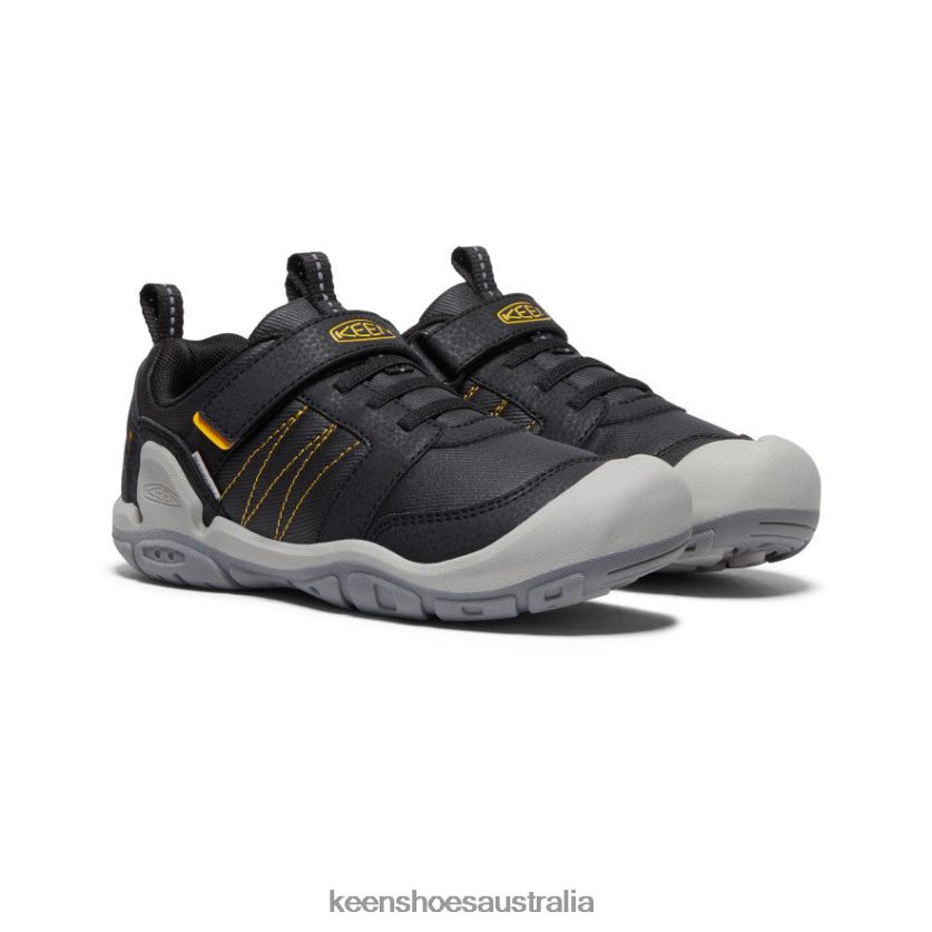 KEEN Footwear TLDLTR976 Black/Yellow Knotch Peak Sneaker Big Kids