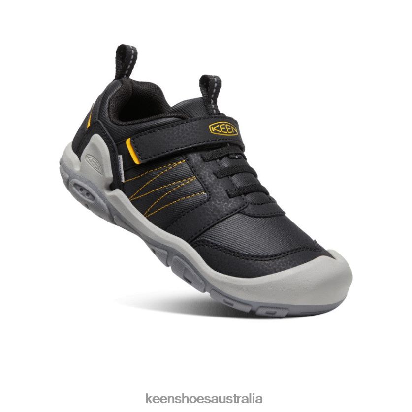 KEEN Footwear TLDLTR976 Black/Yellow Knotch Peak Sneaker Big Kids