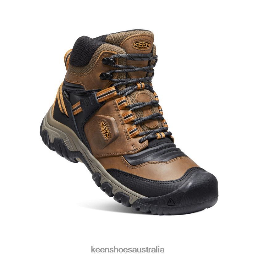 KEEN Footwear TLDLTR142 Bison/Golden Brown Ridge Flex Waterproof Boot Men