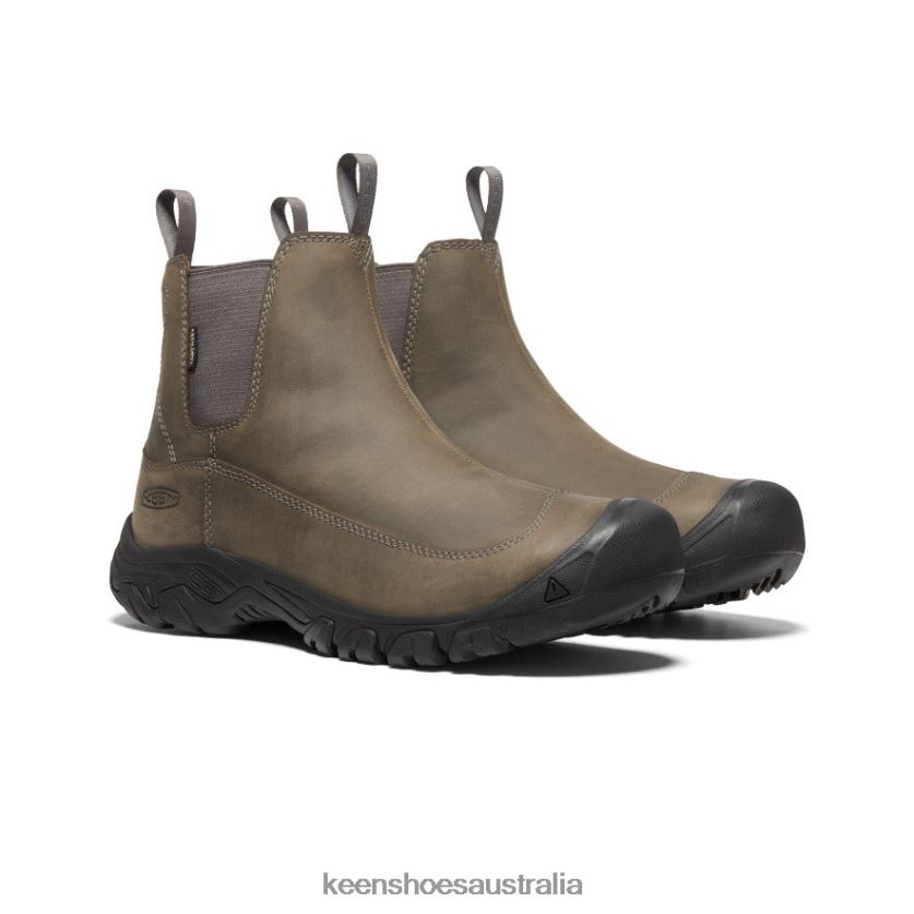 KEEN Footwear TLDLTR144 Steel Grey/Black Anchorage III Waterproof Boot Men
