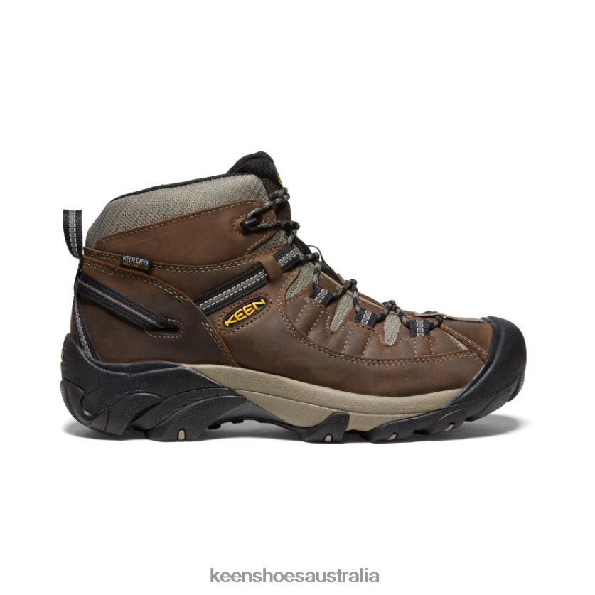 KEEN Footwear TLDLTR155 Shitake/Brindle Targhee II Mid Waterproof Hiking Boots Men