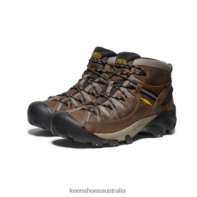 KEEN Footwear TLDLTR155 Shitake/Brindle Targhee II Mid Waterproof Hiking Boots Men