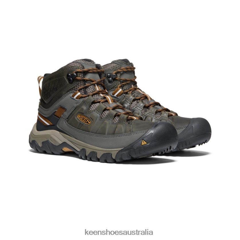 KEEN Footwear TLDLTR246 Black Olive/Golden Brown Targhee III Waterproof Mid Wide Men
