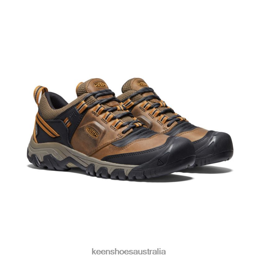 KEEN Footwear TLDLTR250 Bison/Golden Brown Ridge Flex Waterproof Men