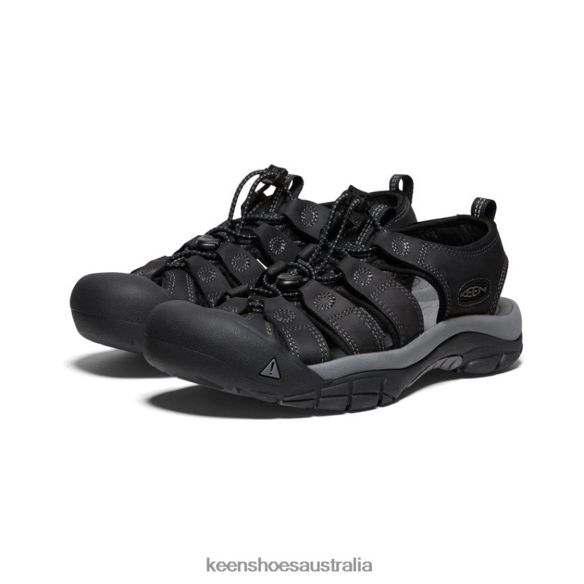 KEEN Footwear TLDLTR133 Black/Steel Grey Newport Leather Men