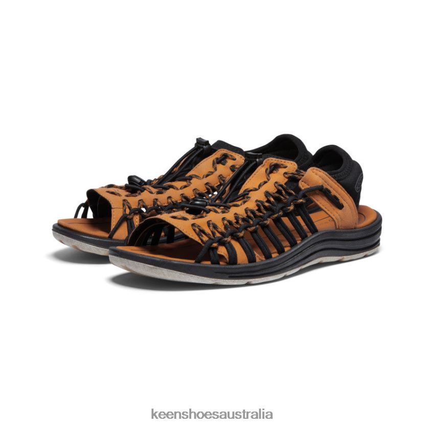 KEEN Footwear TLDLTR19 Black/Curry UNEEK II Open Toe Men
