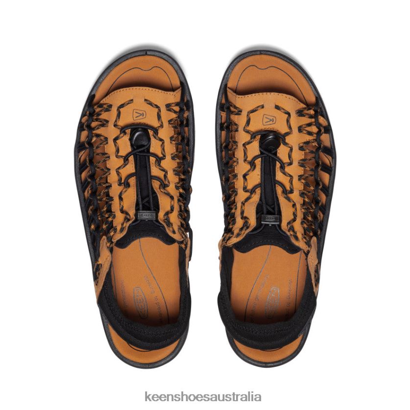 KEEN Footwear TLDLTR19 Black/Curry UNEEK II Open Toe Men