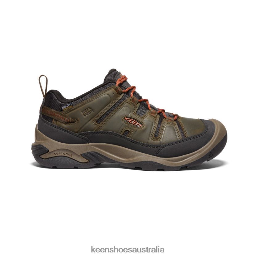 KEEN Footwear TLDLTR102 Black Olive/Potters Clay Circadia Waterproof Shoe Men