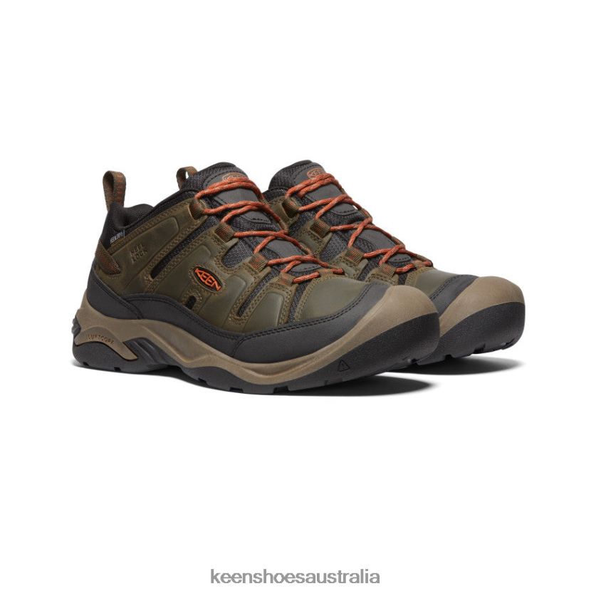KEEN Footwear TLDLTR102 Black Olive/Potters Clay Circadia Waterproof Shoe Men