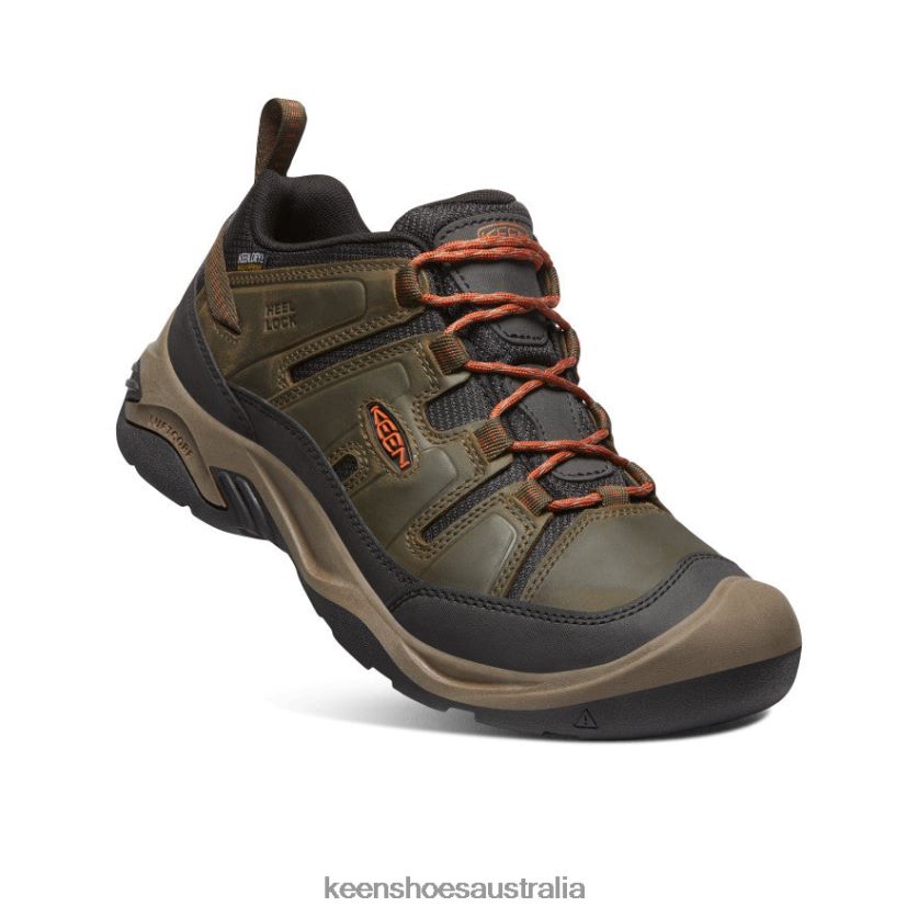 KEEN Footwear TLDLTR102 Black Olive/Potters Clay Circadia Waterproof Shoe Men