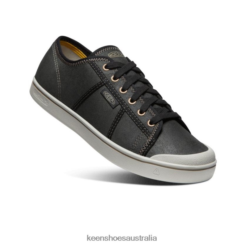 KEEN Footwear TLDLTR286 Black/Silver Birch Eldon Harvest Leather Sneaker Men