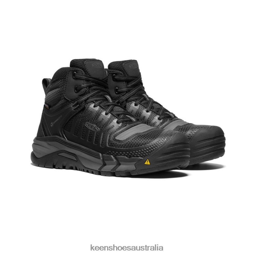 KEEN Footwear TLDLTR161 Black/Gun Metal Kansas City Waterproof Mid (Carbon-Fiber Toe) Men
