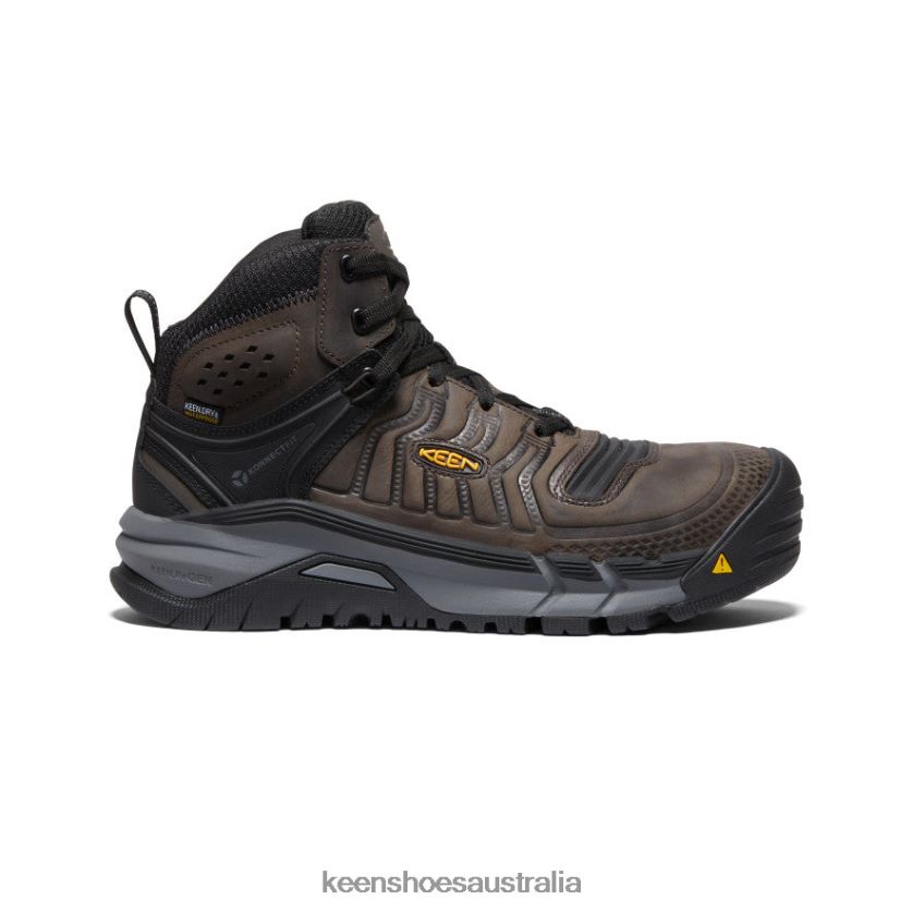 KEEN Footwear TLDLTR179 Coffee Bean/Black Kansas City+ Waterproof Mid (Carbon-Fiber Toe) Men