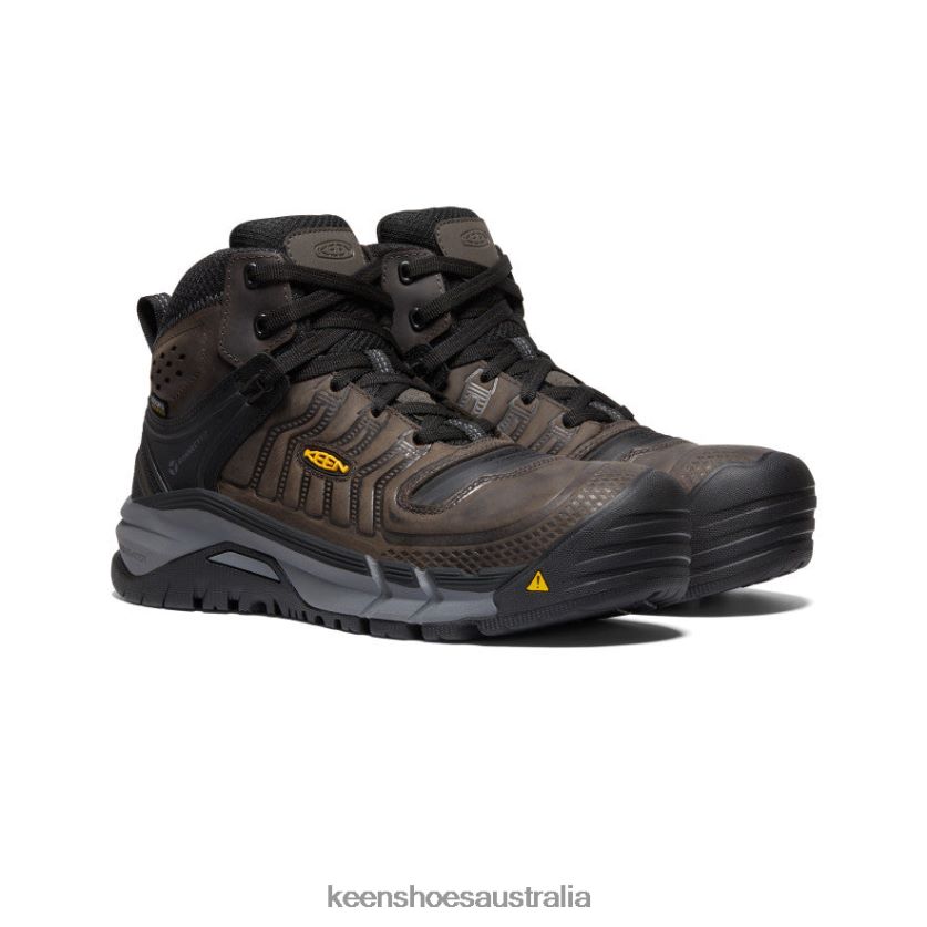 KEEN Footwear TLDLTR179 Coffee Bean/Black Kansas City+ Waterproof Mid (Carbon-Fiber Toe) Men