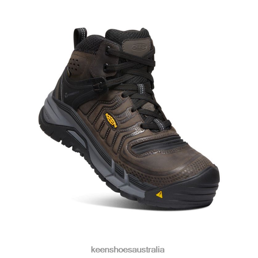 KEEN Footwear TLDLTR179 Coffee Bean/Black Kansas City+ Waterproof Mid (Carbon-Fiber Toe) Men