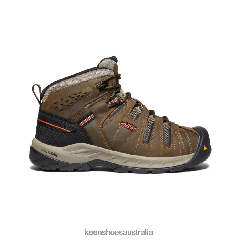KEEN Footwear TLDLTR189 Cascade Brown/Burnt Ochre Flint II Boot (Soft Toe) Men