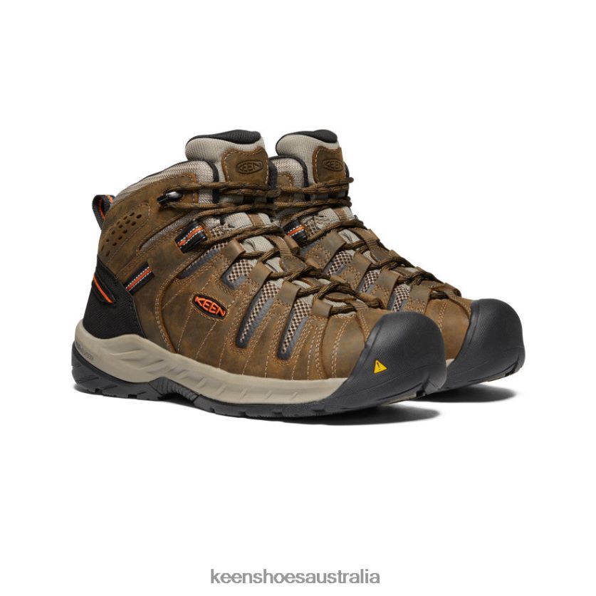 KEEN Footwear TLDLTR189 Cascade Brown/Burnt Ochre Flint II Boot (Soft Toe) Men