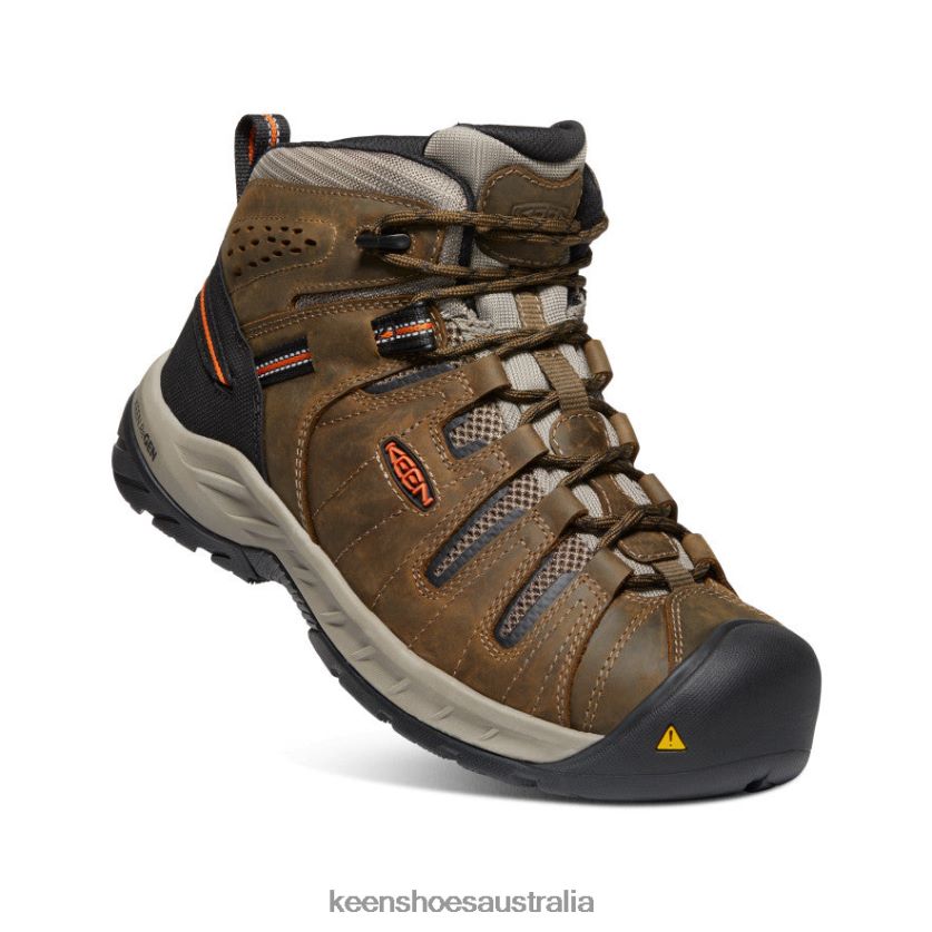 KEEN Footwear TLDLTR189 Cascade Brown/Burnt Ochre Flint II Boot (Soft Toe) Men