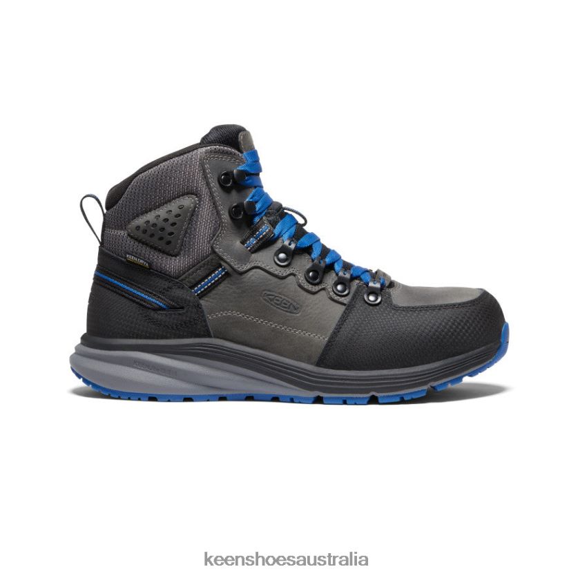 KEEN Footwear TLDLTR222 Steel Grey/Bright Cobalt Red Hook Waterproof Boot (Carbon-Fiber Toe) Men