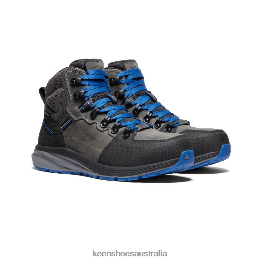 KEEN Footwear TLDLTR222 Steel Grey/Bright Cobalt Red Hook Waterproof Boot (Carbon-Fiber Toe) Men