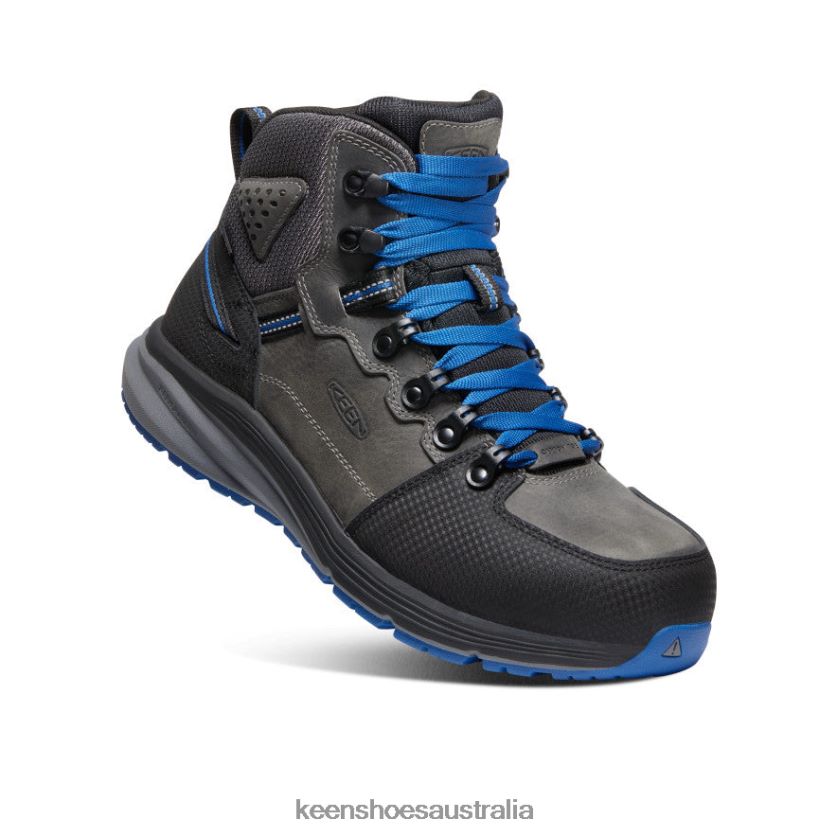 KEEN Footwear TLDLTR222 Steel Grey/Bright Cobalt Red Hook Waterproof Boot (Carbon-Fiber Toe) Men