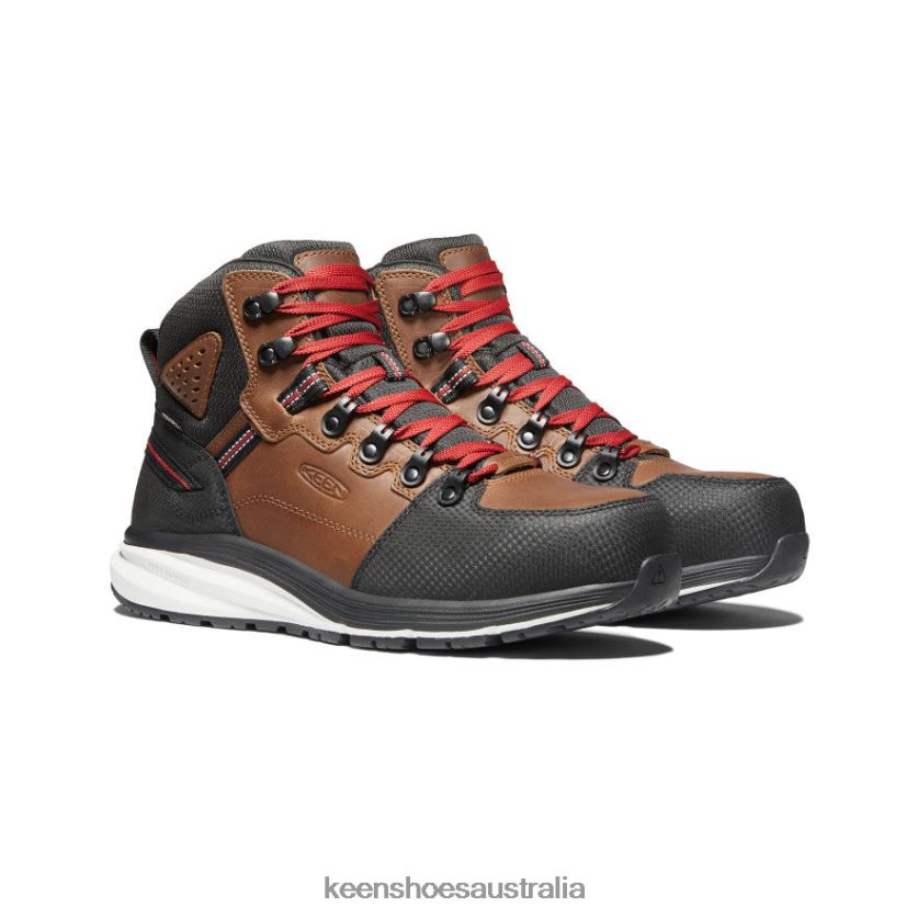 KEEN Footwear TLDLTR223 Tobacco/Black Red Hook Waterproof Boot (Carbon-Fiber Toe) Men