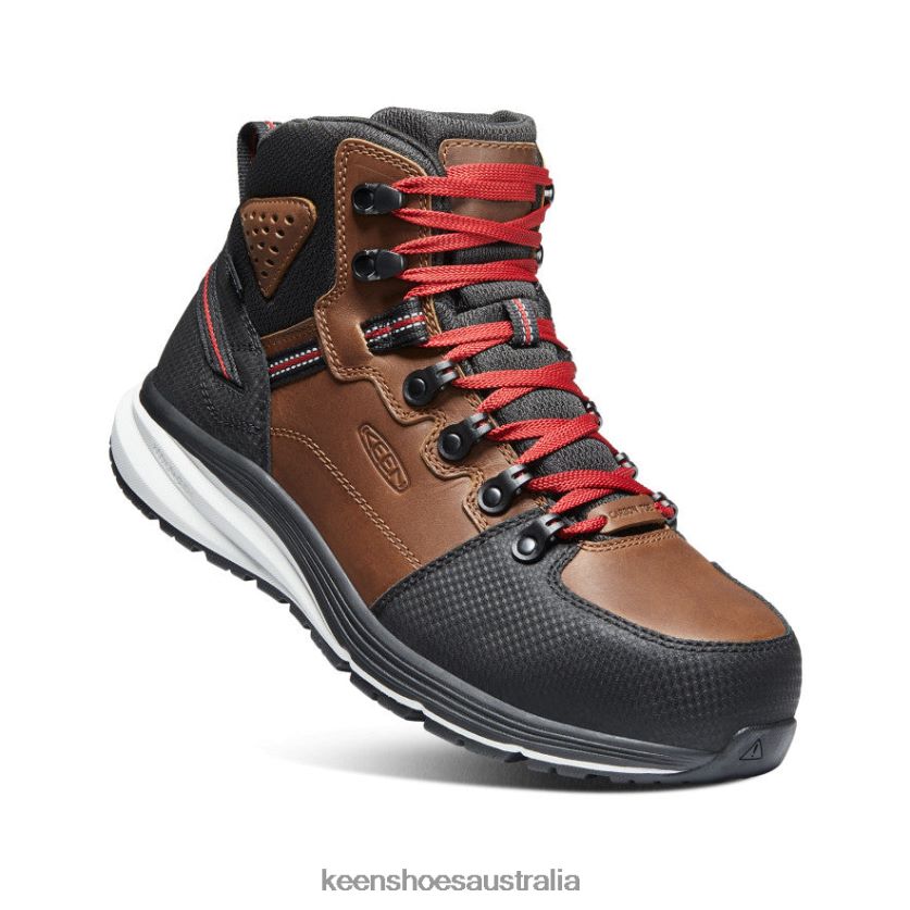 KEEN Footwear TLDLTR223 Tobacco/Black Red Hook Waterproof Boot (Carbon-Fiber Toe) Men