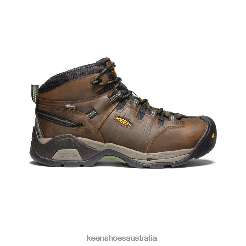 KEEN Footwear TLDLTR245 Cascade Brown/Bronze Green Detroit XT Waterproof Boot (Steel Toe) Men