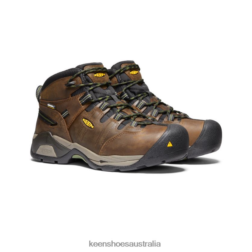 KEEN Footwear TLDLTR245 Cascade Brown/Bronze Green Detroit XT Waterproof Boot (Steel Toe) Men