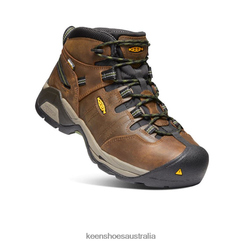KEEN Footwear TLDLTR245 Cascade Brown/Bronze Green Detroit XT Waterproof Boot (Steel Toe) Men