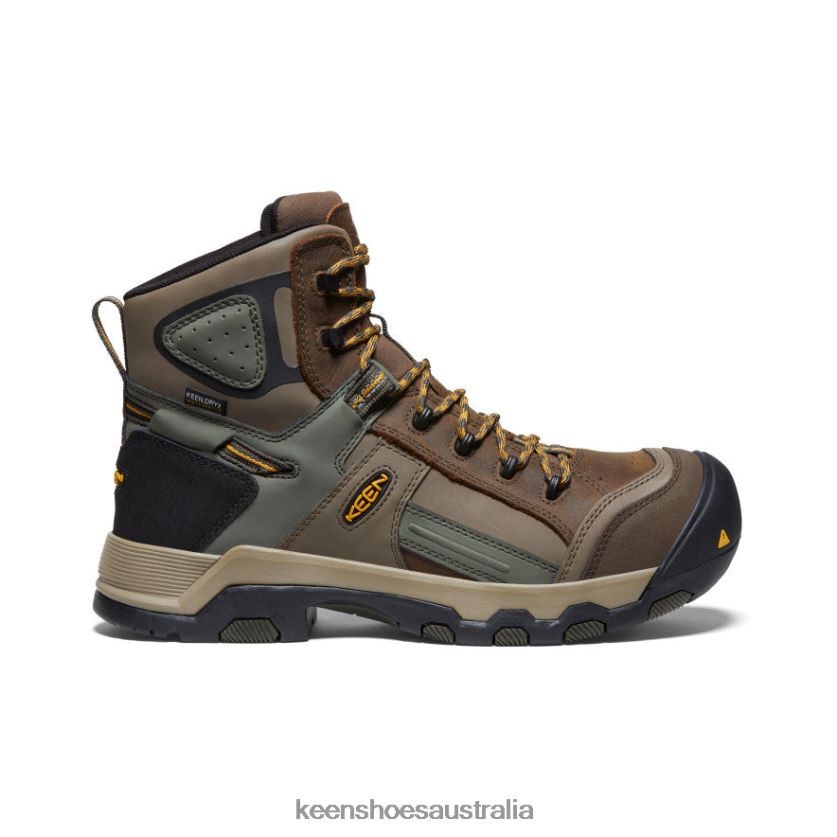 KEEN Footwear TLDLTR289 Shitake/Forest Night Davenport AL Waterproof Mid (Composite Toe) Men
