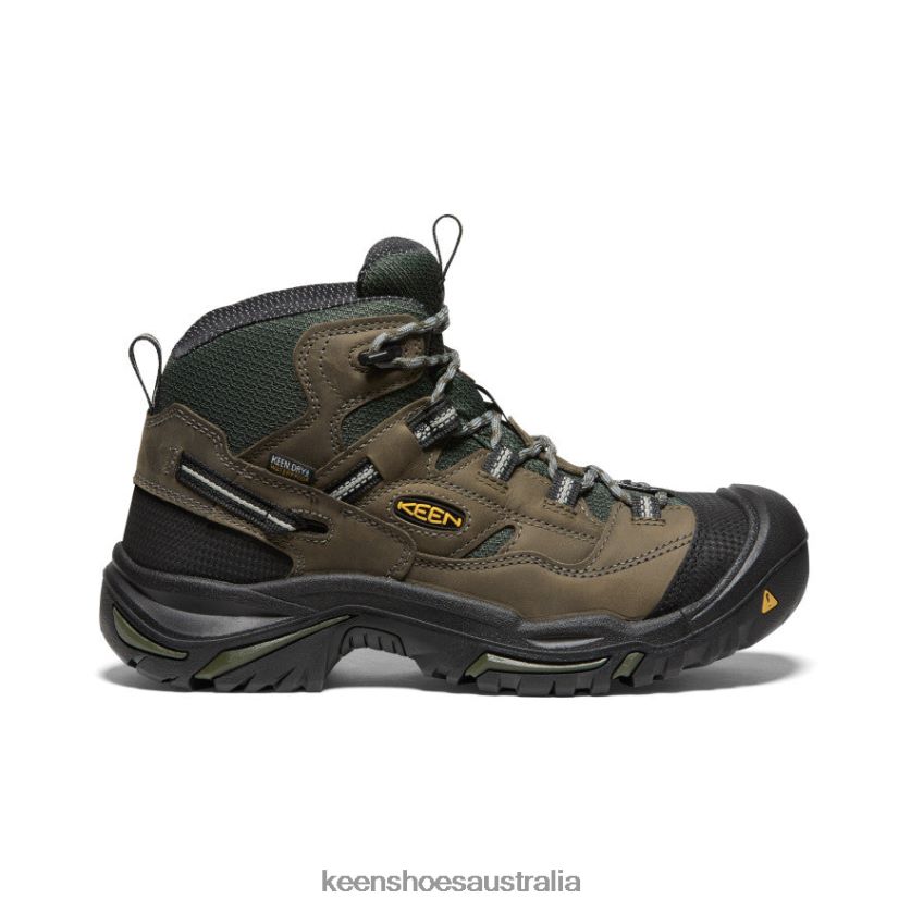 KEEN Footwear TLDLTR354 Gargoyle/Forest Night Braddock Waterproof Mid (Steel Toe) Men