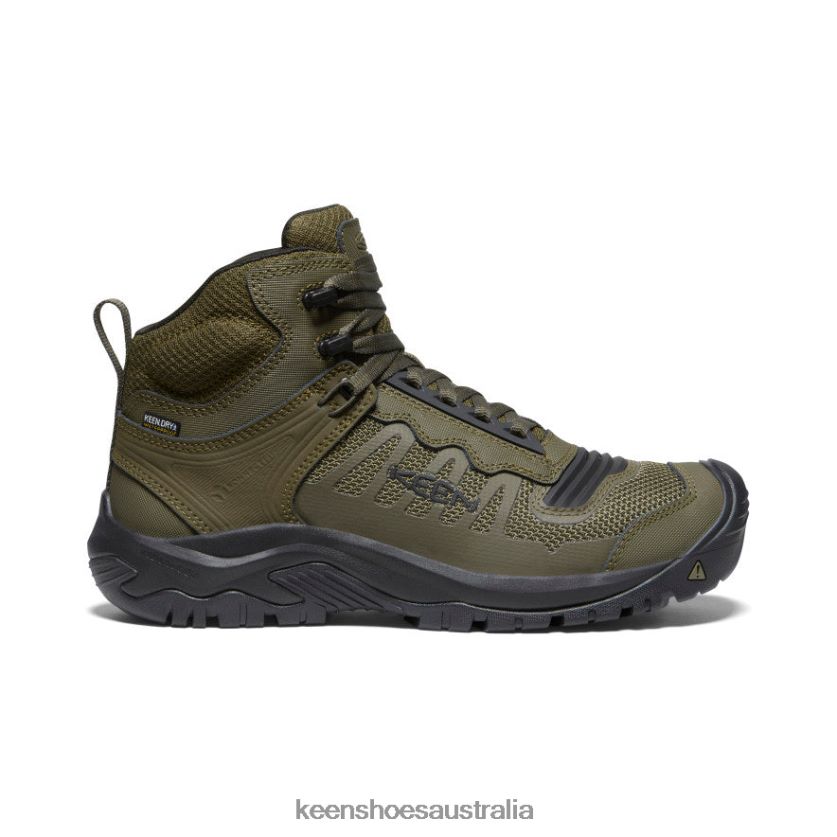 KEEN Footwear TLDLTR6 Dark Olive/Black Reno KBF Waterproof Mid (Soft Toe) Men